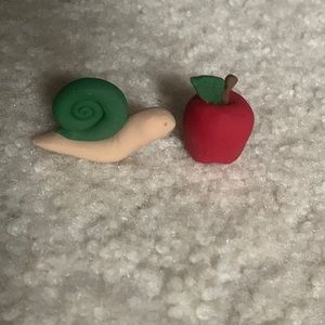 Adorable snail and apple clay set